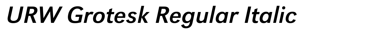 URW Grotesk Regular Italic